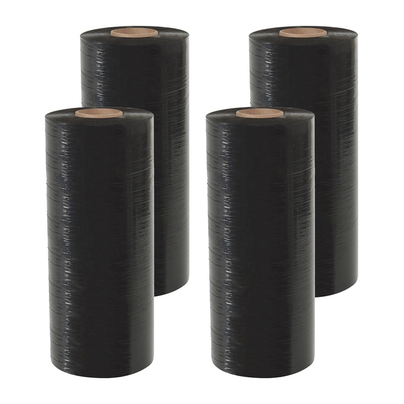 Stretch Wrap Black 18" X 90 Gauge - 4 rolls/Case