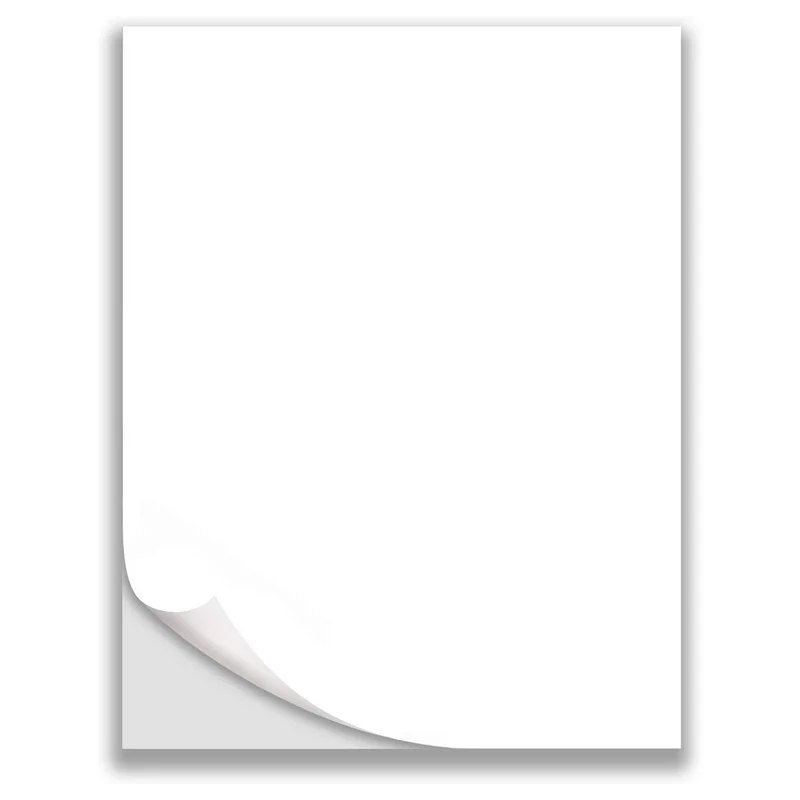 8 1/2x 11 1/2 White Laser Label 1 per sheet - 1000Sheets/Case