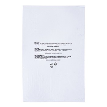 10 x 12 1 Mil Poly Flat Bag with Suffocation Warning - 1000PCs Case